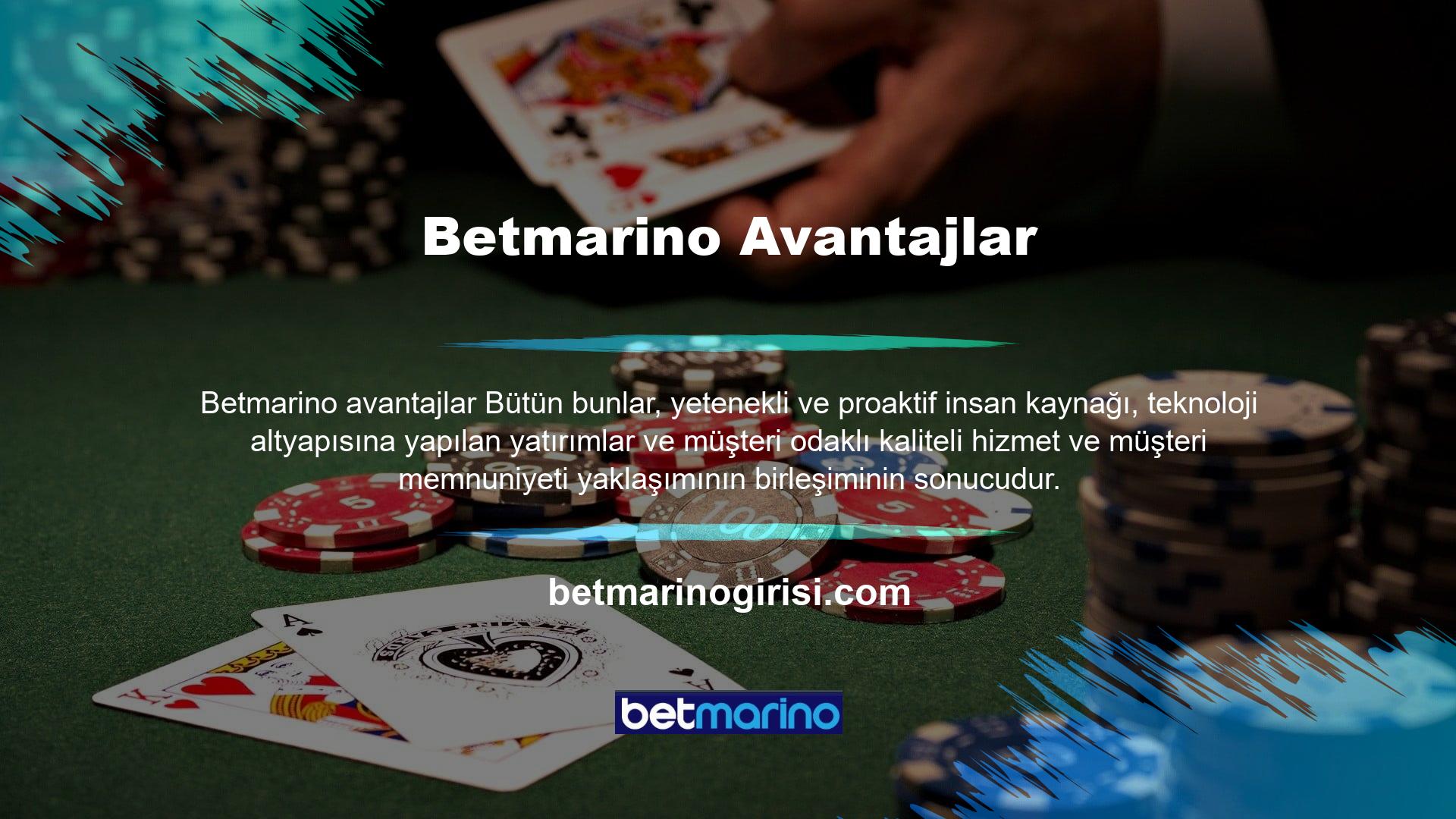 Kayıt işlemini tamamladığınız anda Betmarino avantajları başlayacaktır